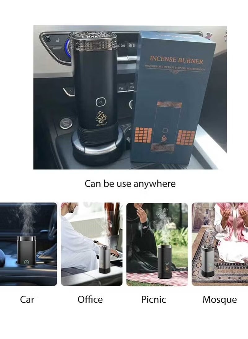 Bukhoon Electric Oud Incense Burner  Portable USB Rechargeable Bakhoon Burner Smart Electronic Arabic Mabkhara for Home Office & Car Use - Image 5